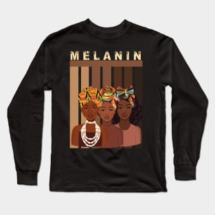 Melanin Queens Beautiful Shades Long Sleeve T-Shirt